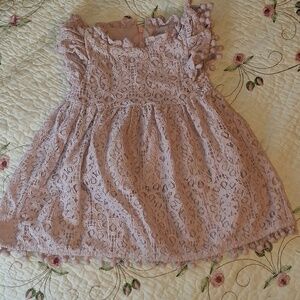 Mauve Lace Infants Dress 3-6 Months